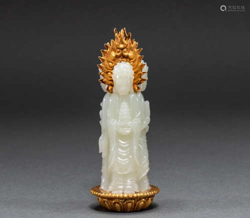Hetian Jade Buddha pendant of Liao Dynasty, China