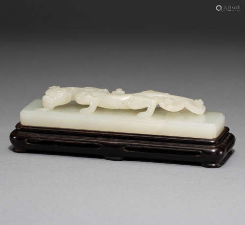 Chinese Qing Dynasty hetian jade paperweight