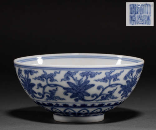Chinese qing Dynasty blue and white bowl
