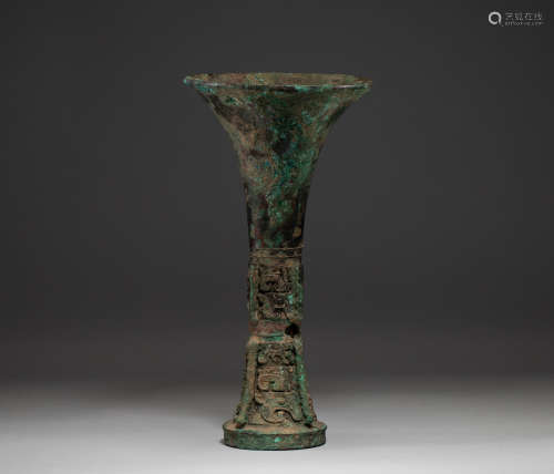 Bronze flower vase from The Han Dynasty of China