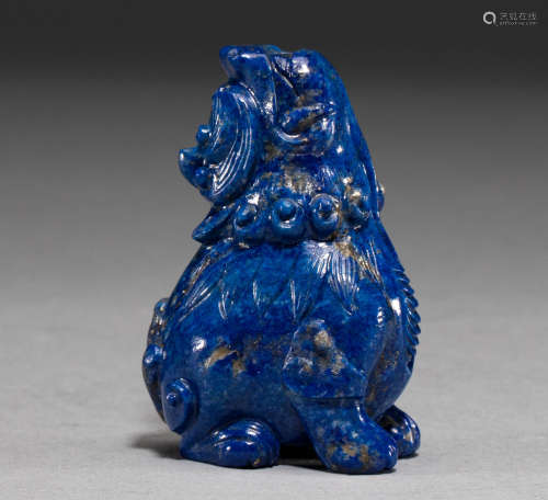 Lapis lazuli beast of Qing Dynasty in China