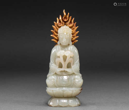Hetian Jade Buddha pendant of Liao Dynasty, China