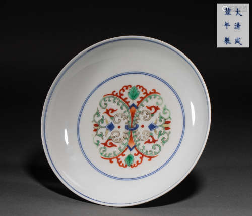 Chinese qing Dynasty powder enamel plate