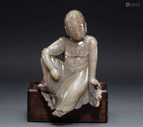 Hetian Jade Buddha statue of Yuan Dynasty in China