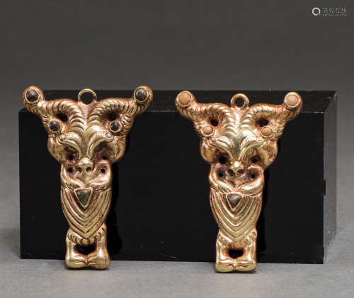 Chinese Han Dynasty pure gold jewelry
