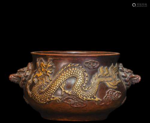Chinese bronze incense burner from qing Dynasty