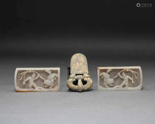 Hetian Jade belt buckle of Liao Dynasty of China