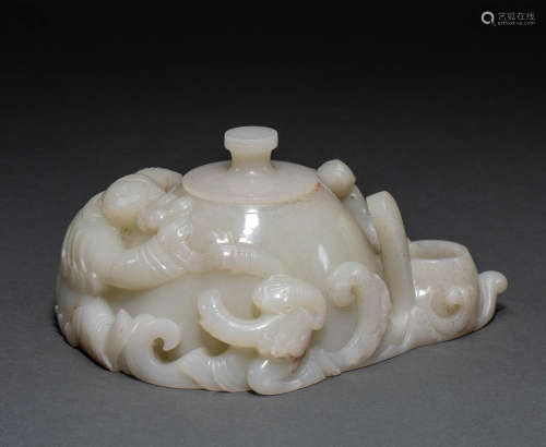Chinese Liao Dynasty Hetian jade hidden pot