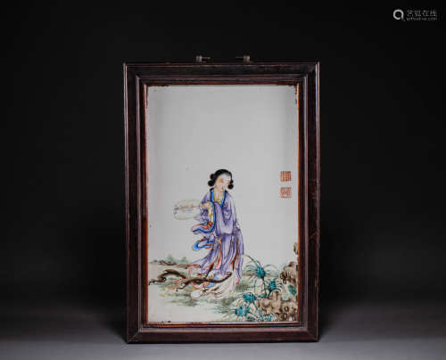 Chinese qing Dynasty figure porcelain plate