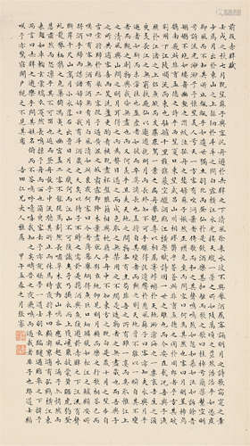 1853～1926 张謇 1894年作 前后赤壁赋 纸本 镜片