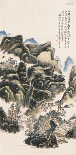 1865～1955 黄宾虹 溪山清影 纸本 镜片