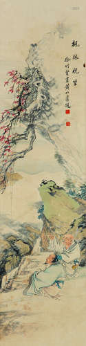1879～1928 徐林  枫林晚坐 纸本  屏轴