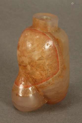 Chinese Agate Snuff Bottle,