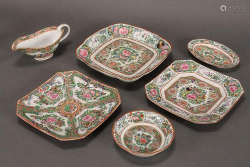 Eight Pieces of Chinese Famille Vert Porcelain,