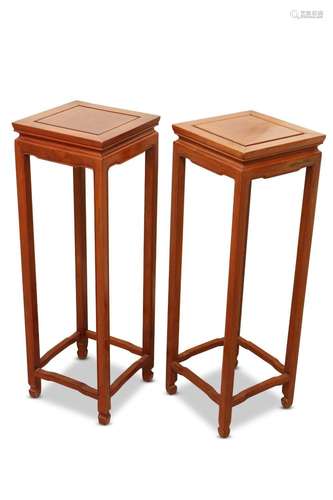 Pair of Chinese Torchere Tables,