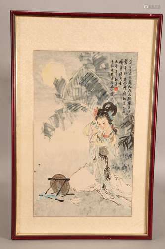 Lovely Framed Chinese Artwork, c.1986