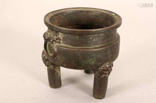 Chinese Bronze Footed Censer,