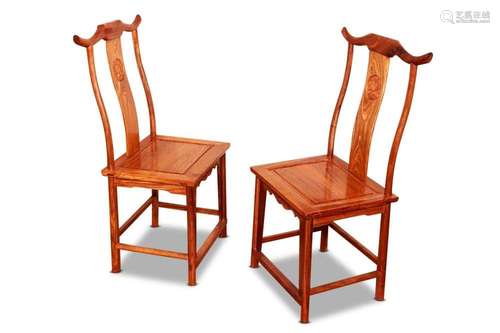 Pair of Chinese Yoke Back Chairs,