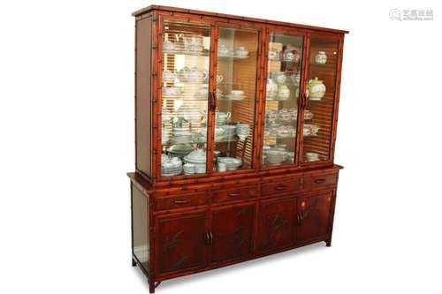 Chinese Late Qing Four Door Display Cabinet,