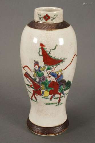 Chinese Late Qing Dynasty Famille Vert Vase,