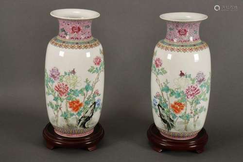 Pair of Large Chinese Porcelain Vases,