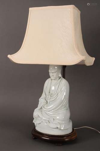 Chinese Blanc de Chine Figural Table Lamp,