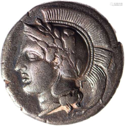 CAMPANIE, Hyria (405-385). Didrachme (7.04 g) à la tête d’At...