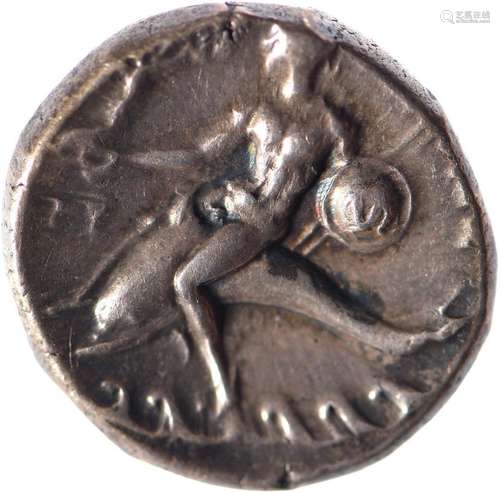 CALABRE, Tarente (334-330). Statère (6.57 g) aux Dioscures g...