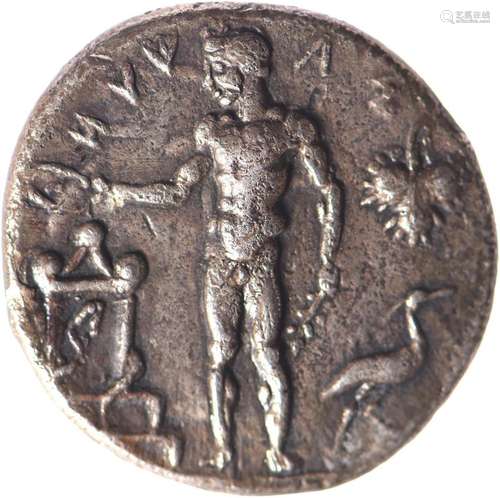 SICILE, Sélinonte (466-415). Didrachme (8.20 g). A/ Héraklès...