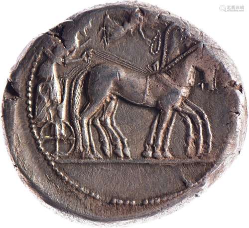 SICILE, Syracuse, Hiéron I (478-466). Tétradrachme (17.50 g)...