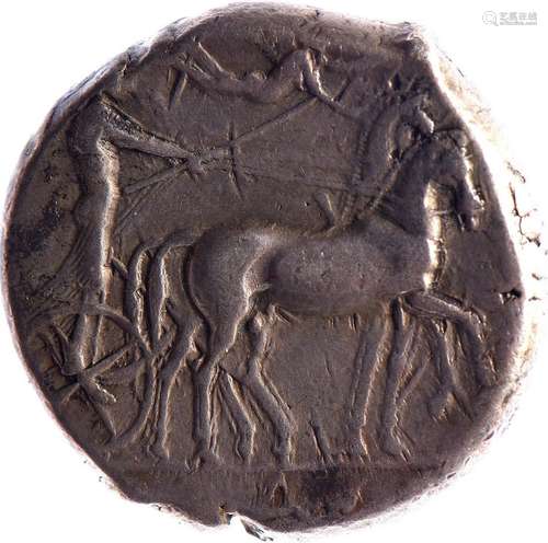 SICILE, Syracuse, Démocratie (466-413). Tétradrachme (17.17g...