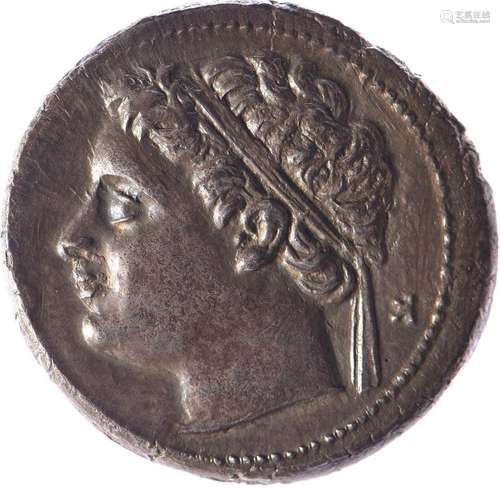 SICILE, Syracuse, Hiéron II (272-215). 10 Litrae (8.18 g) au...