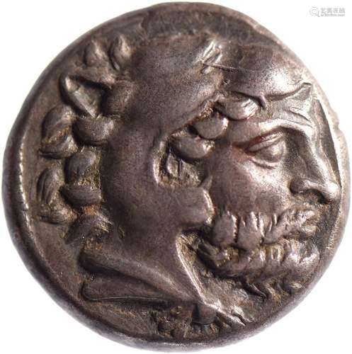 MACEDOINE, Amyntas III (389-369). Statère (9.43 g) à la tête...