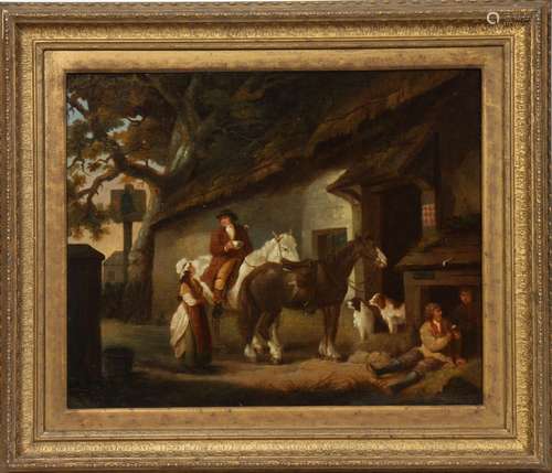 TABLEAU "SCÈNE DE CAMPAGNE AUX CHEVAUX" attribué à...