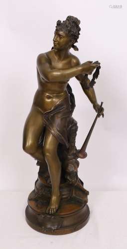 BRONZE "GLOIRE AU TRAVAIL" par Adrien Étienne GAUD...