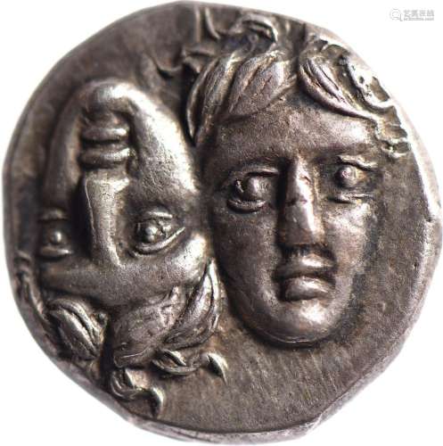 THRACE, Istros (400-350). Statère (5.67 g) aux deux têtes ma...