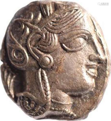 ATTIQUE, Athènes (490-407). Tétradrachme (16.77 g) à la tête...