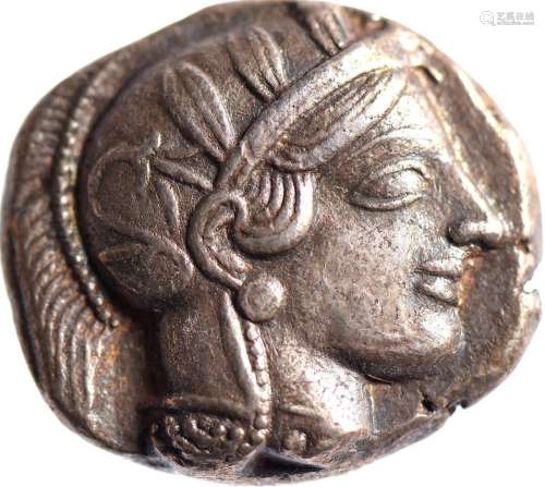 ATTIQUE, Athènes (490-407). Tétradrachme (17.05 g) à la tête...