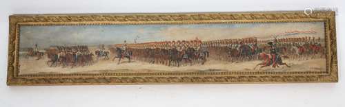 TABLEAU "SCÈNE DE DÉFILÉ DE TROUPES À CHEVAL" de L...