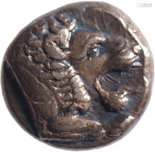 CARIE, Cnide (465-449). Drachme (6.17 g) au protomé de lion ...