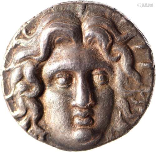 CARIE, Rhodes (333-305). Tétradrachme (13.66 g) à la tête ra...