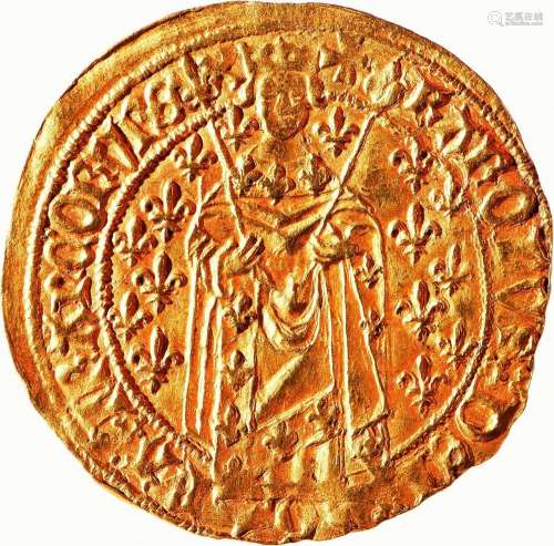 CHARLES VII (1422-1461). Royal d’or. Dy 455. TTB