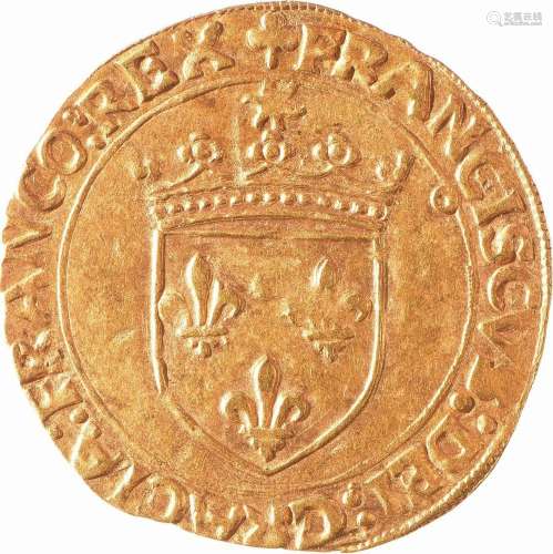 FRANCOIS I (151-1547). Ecu au soleil pour Toulouse (point 5°...