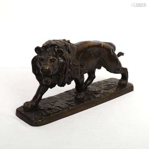 BRONZE "ROI DES ANIMAUX" de VIDAL (XIXe)<br />
Bro...