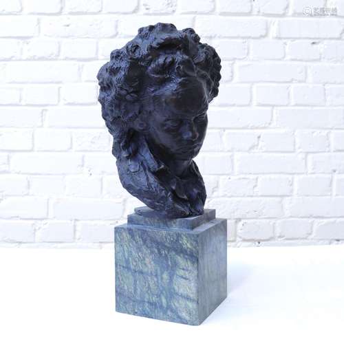 SCULPTURE "BUSTE DE BEETHOVEN" de Fernand CIAN (c....