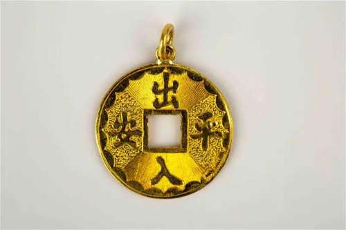 24k gold pendant
