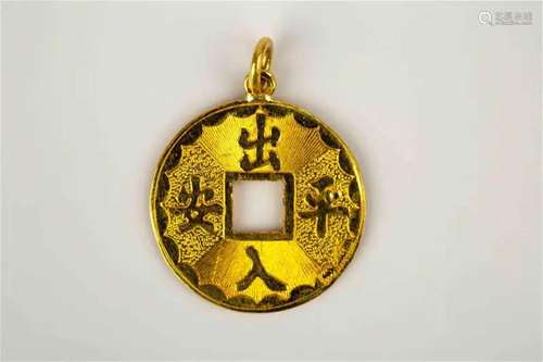 24k gold pendant