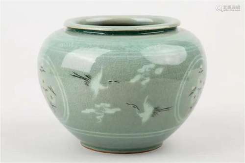 Korean celadon jar, 20th century