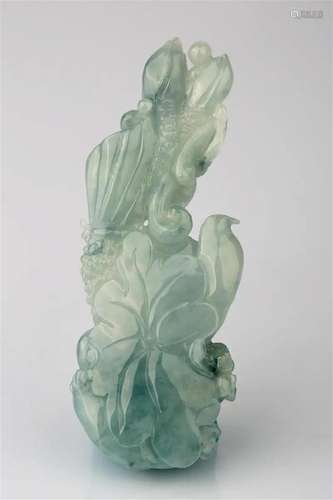 Jadeite type A Ice type High relief Floral Ornament