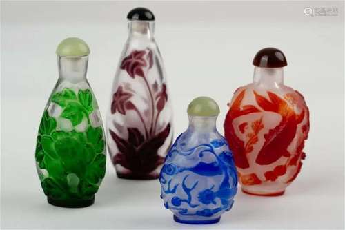 A group of glassware snuff bottles, 20th century